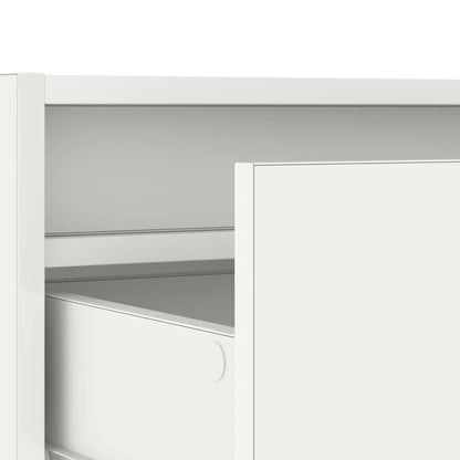 vidaXL TV-Schrank mit LED-Leuchten Weiß 75x35,5x25 cm