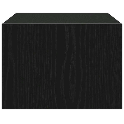 vidaXL TV-Schrank mit LED-Leuchten Schwarz Eichen-Optik 75x35,5x25 cm