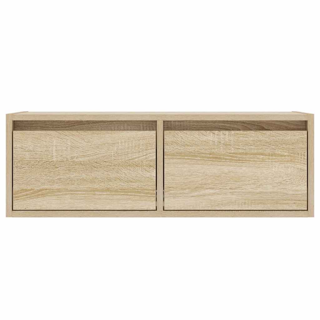vidaXL TV-Schrank mit LED-Leuchten Sonoma-Eiche 75x35,5x25 cm