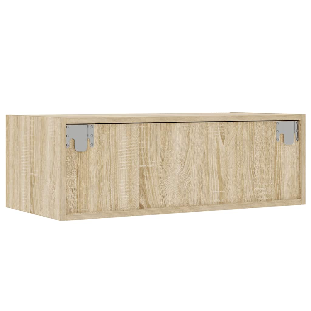vidaXL TV-Schrank mit LED-Leuchten Sonoma-Eiche 75x35,5x25 cm
