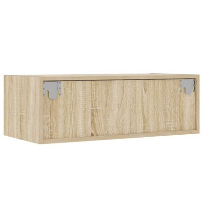 vidaXL TV-Schrank mit LED-Leuchten Sonoma-Eiche 75x35,5x25 cm
