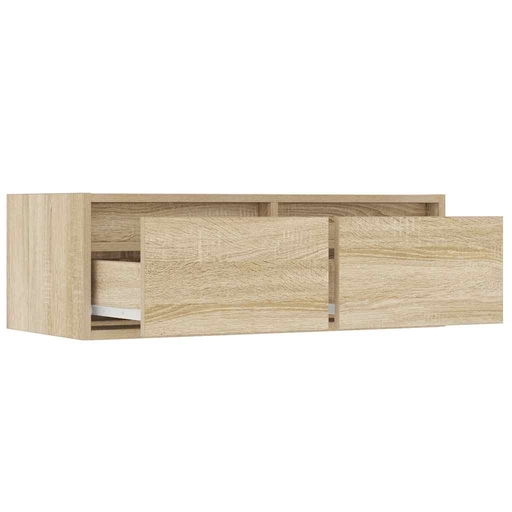 vidaXL TV-Schrank mit LED-Leuchten Sonoma-Eiche 75x35,5x25 cm