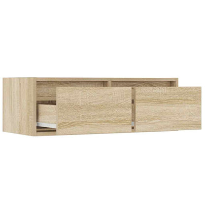 vidaXL TV-Schrank mit LED-Leuchten Sonoma-Eiche 75x35,5x25 cm
