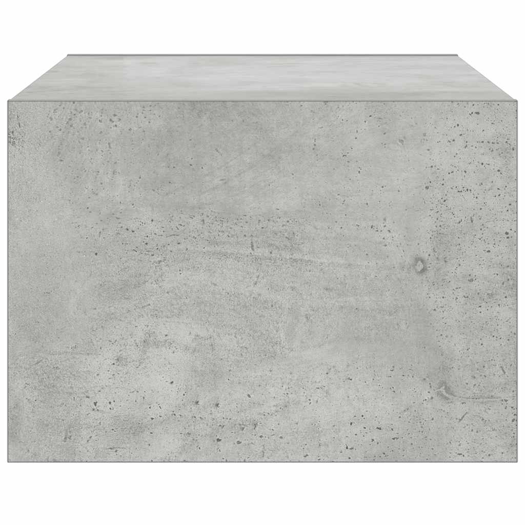 vidaXL Meuble TV avec lumières LED Gris béton 75x35,5x25 cm