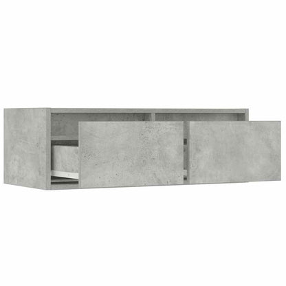 vidaXL Meuble TV avec lumières LED Gris béton 75x35,5x25 cm