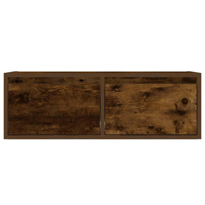 vidaXL TV-Schrank mit LED-Leuchten Räuchereiche 75x35,5x25 cm