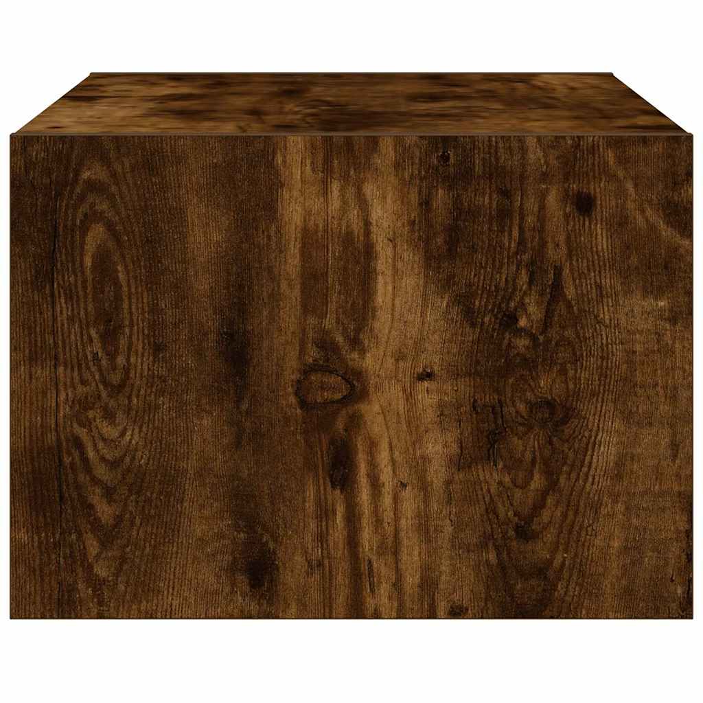 vidaXL TV-Schrank mit LED-Leuchten Räuchereiche 75x35,5x25 cm