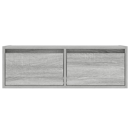 vidaXL Meuble TV avec lumières LED Gris Sonoma 75x35,5x25 cm