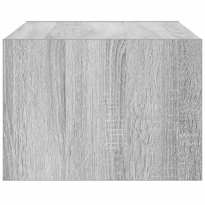 vidaXL Meuble TV avec lumières LED Gris Sonoma 75x35,5x25 cm
