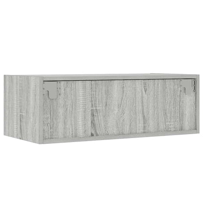 vidaXL Meuble TV avec lumières LED Gris Sonoma 75x35,5x25 cm