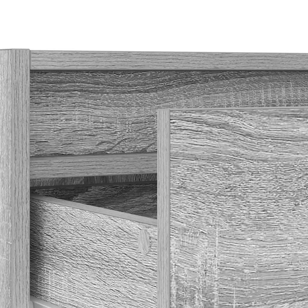 vidaXL Meuble TV avec lumières LED Gris Sonoma 75x35,5x25 cm