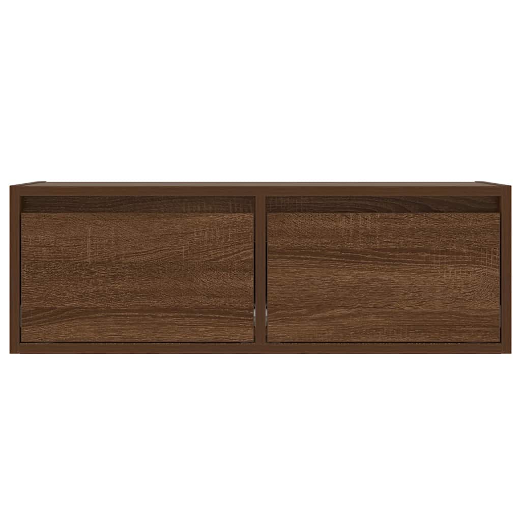 vidaXL TV-Schrank mit LED-Leuchten Braun Eichen-Optik 75x35,5x25 cm
