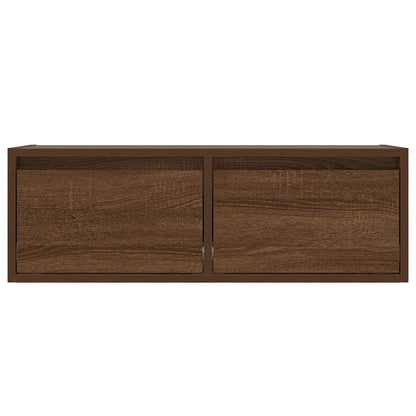 vidaXL TV-Schrank mit LED-Leuchten Braun Eichen-Optik 75x35,5x25 cm