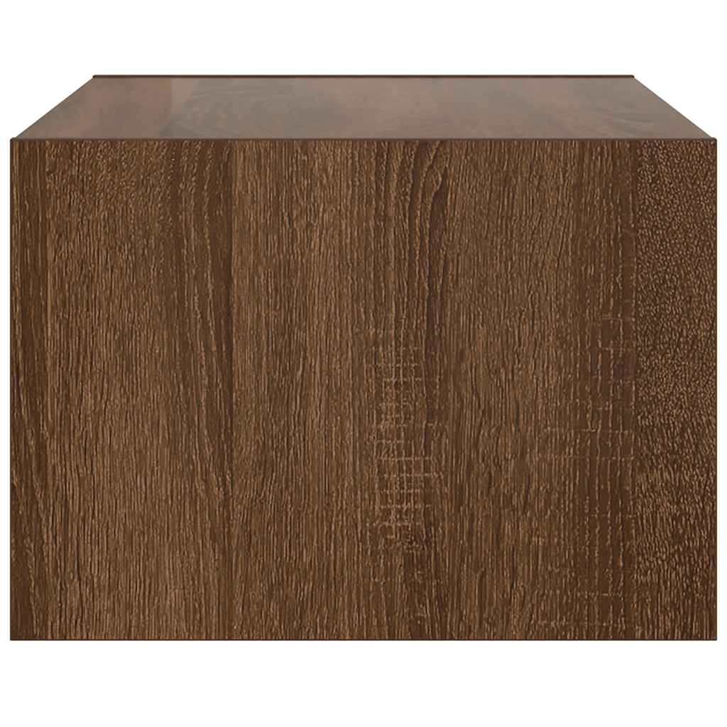 vidaXL TV-Schrank mit LED-Leuchten Braun Eichen-Optik 75x35,5x25 cm