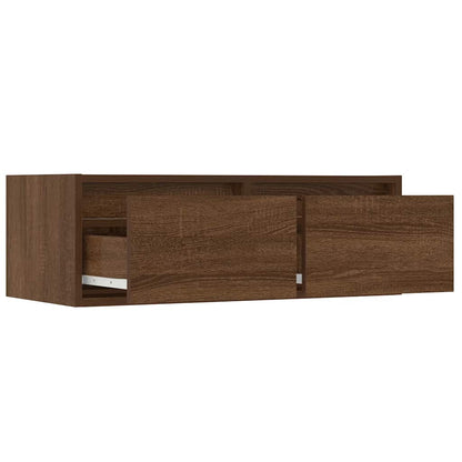 vidaXL TV-Schrank mit LED-Leuchten Braun Eichen-Optik 75x35,5x25 cm