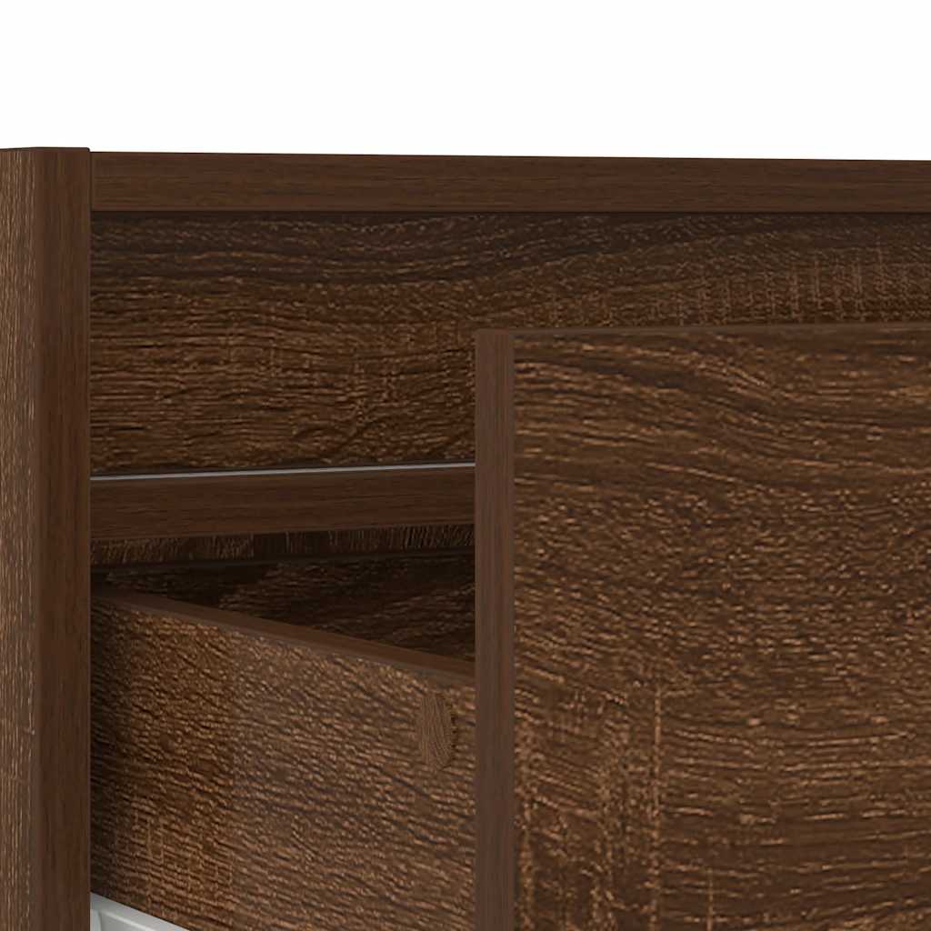 vidaXL TV-Schrank mit LED-Leuchten Braun Eichen-Optik 75x35,5x25 cm