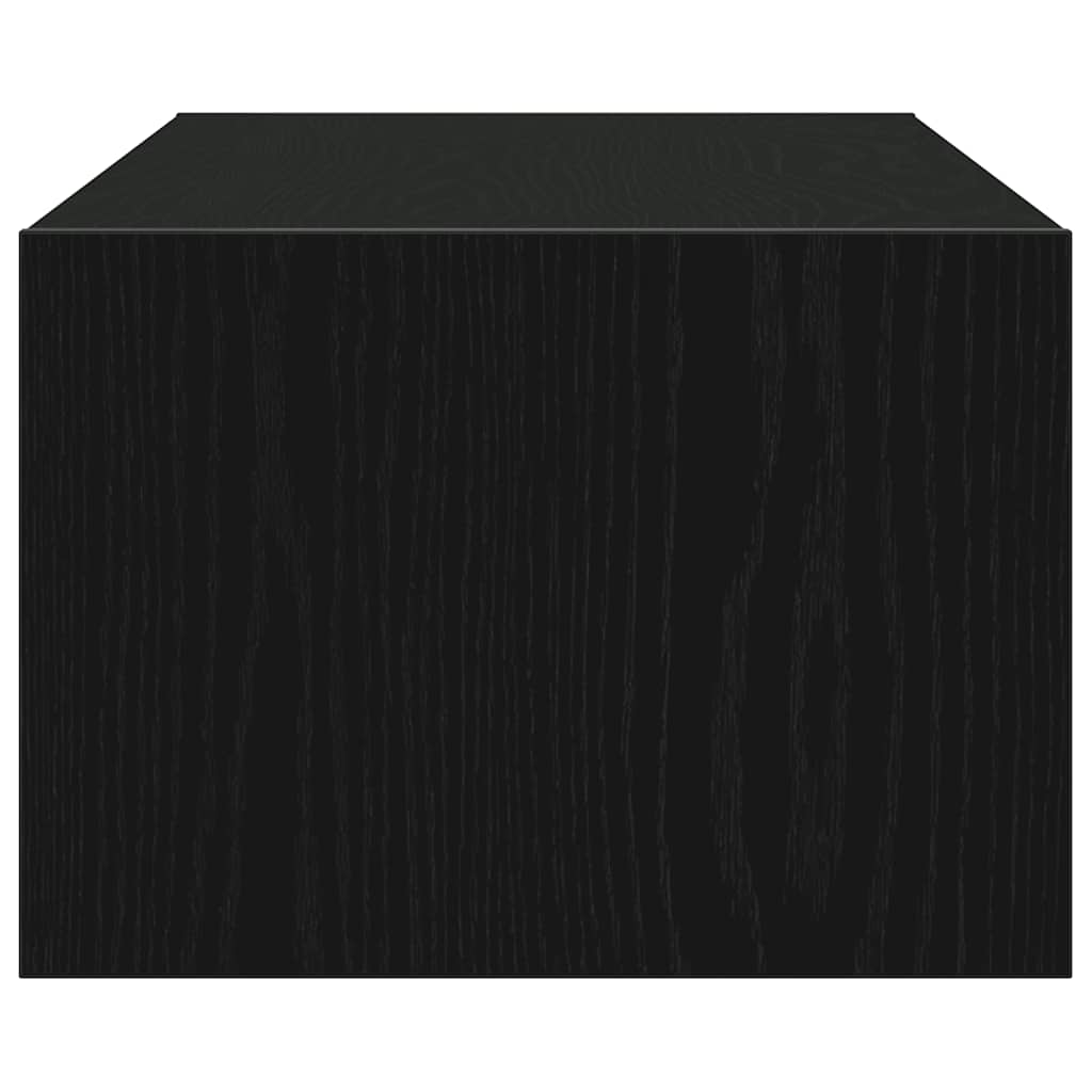 vidaXL TV-Schrank mit LED-Leuchten Schwarz Eichen-Optik 100x35,5x25 cm