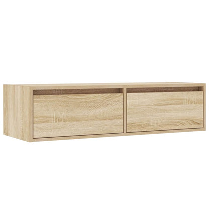 vidaXL TV-Schrank mit LED-Leuchten Sonoma-Eiche 100x35,5x25 cm