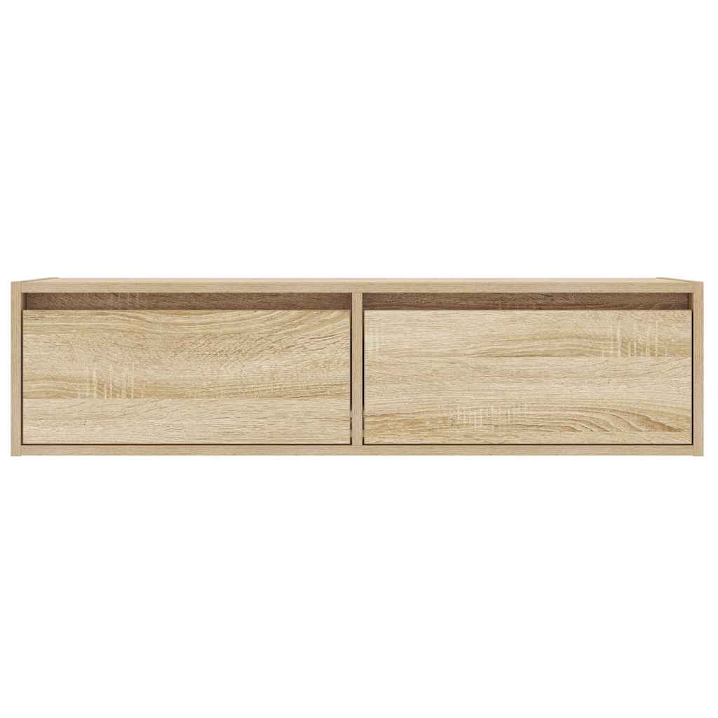 vidaXL TV-Schrank mit LED-Leuchten Sonoma-Eiche 100x35,5x25 cm