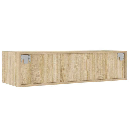 vidaXL TV-Schrank mit LED-Leuchten Sonoma-Eiche 100x35,5x25 cm
