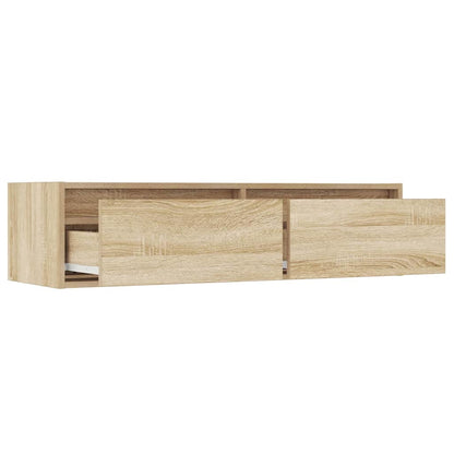 vidaXL TV-Schrank mit LED-Leuchten Sonoma-Eiche 100x35,5x25 cm