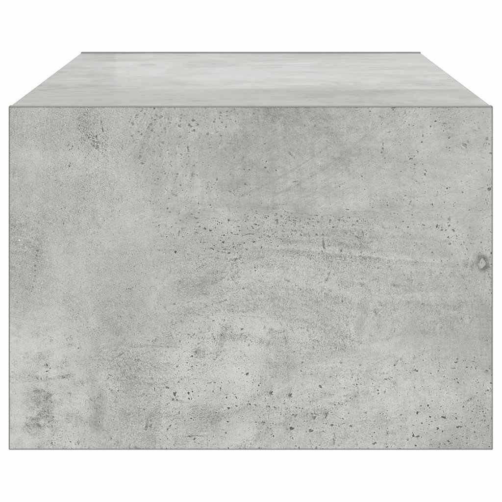 vidaXL Meuble TV avec lumières LED gris béton 100x35,5x25 cm