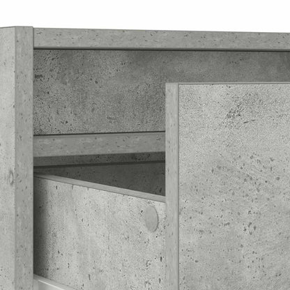 vidaXL Meuble TV avec lumières LED gris béton 100x35,5x25 cm