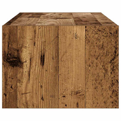 Meuble TV vidaXL avec éclairage LED aspect bois de récupération 100x35,5x25 cm