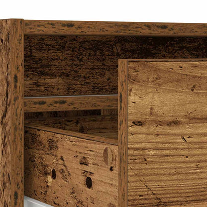 Meuble TV vidaXL avec éclairage LED aspect bois de récupération 100x35,5x25 cm