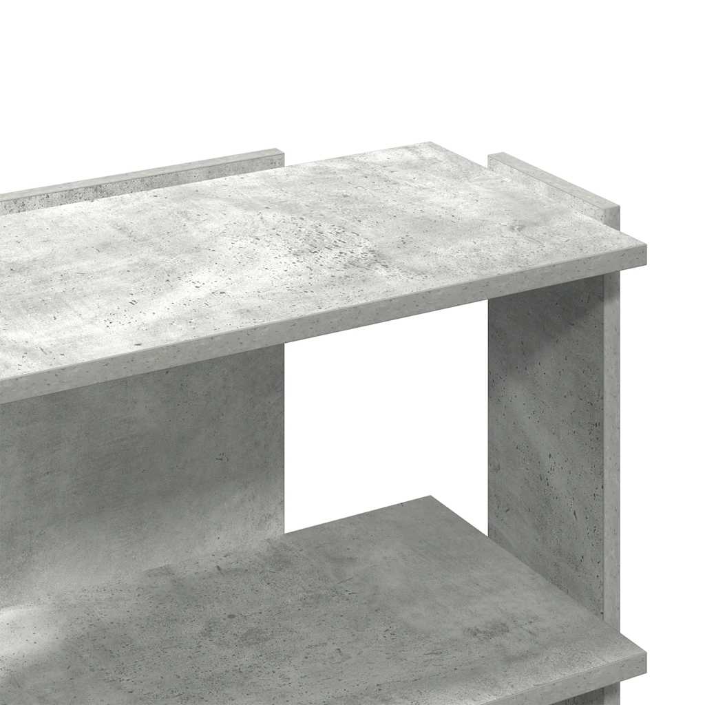 vidaXL Bücherregal 3 Böden Betongrau 60x30x60 cm Holzwerkstoff
