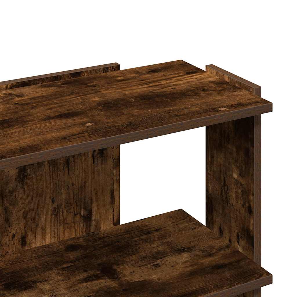 vidaXL Bücherregal 3 Böden Räuchereiche 60x30x60 cm Holzwerkstoff