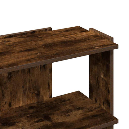 vidaXL Bücherregal 3 Böden Räuchereiche 60x30x60 cm Holzwerkstoff