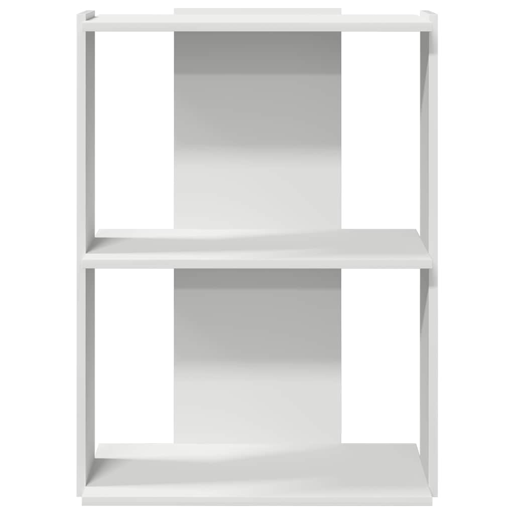 vidaXL Bücherregal 3 Böden Weiß 60x30x80 cm Holzwerkstoff