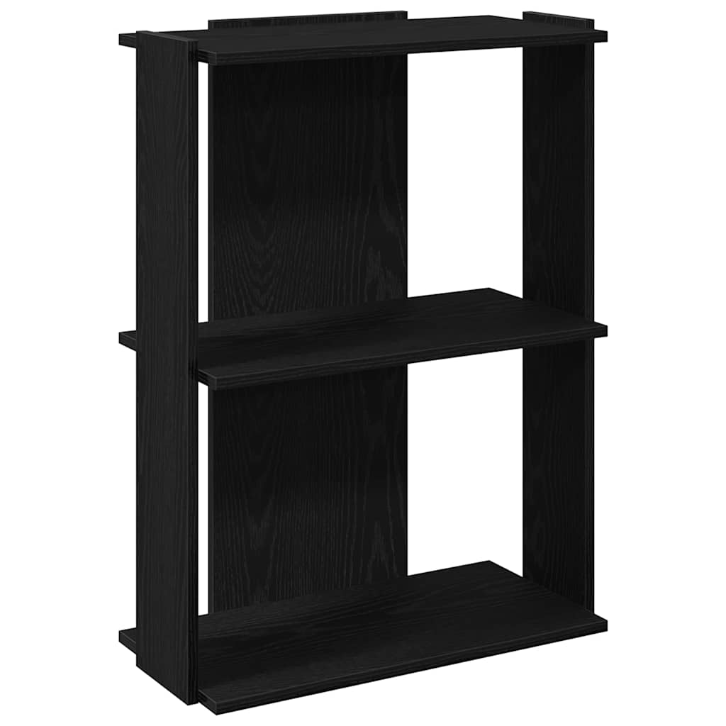 vidaXL Bibliothèque 3 étagères Noir 60x30x80 cm Bois d'ingénierie