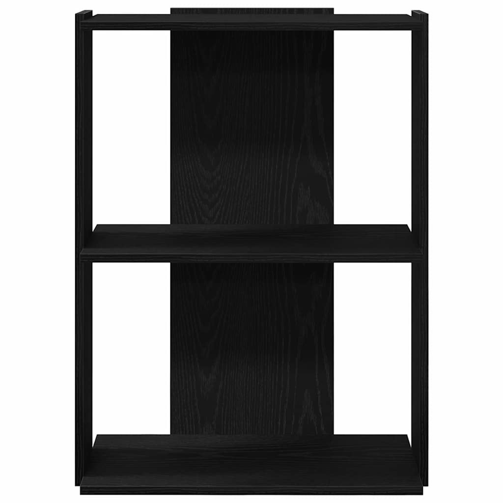 vidaXL Bibliothèque 3 étagères Noir 60x30x80 cm Bois d'ingénierie