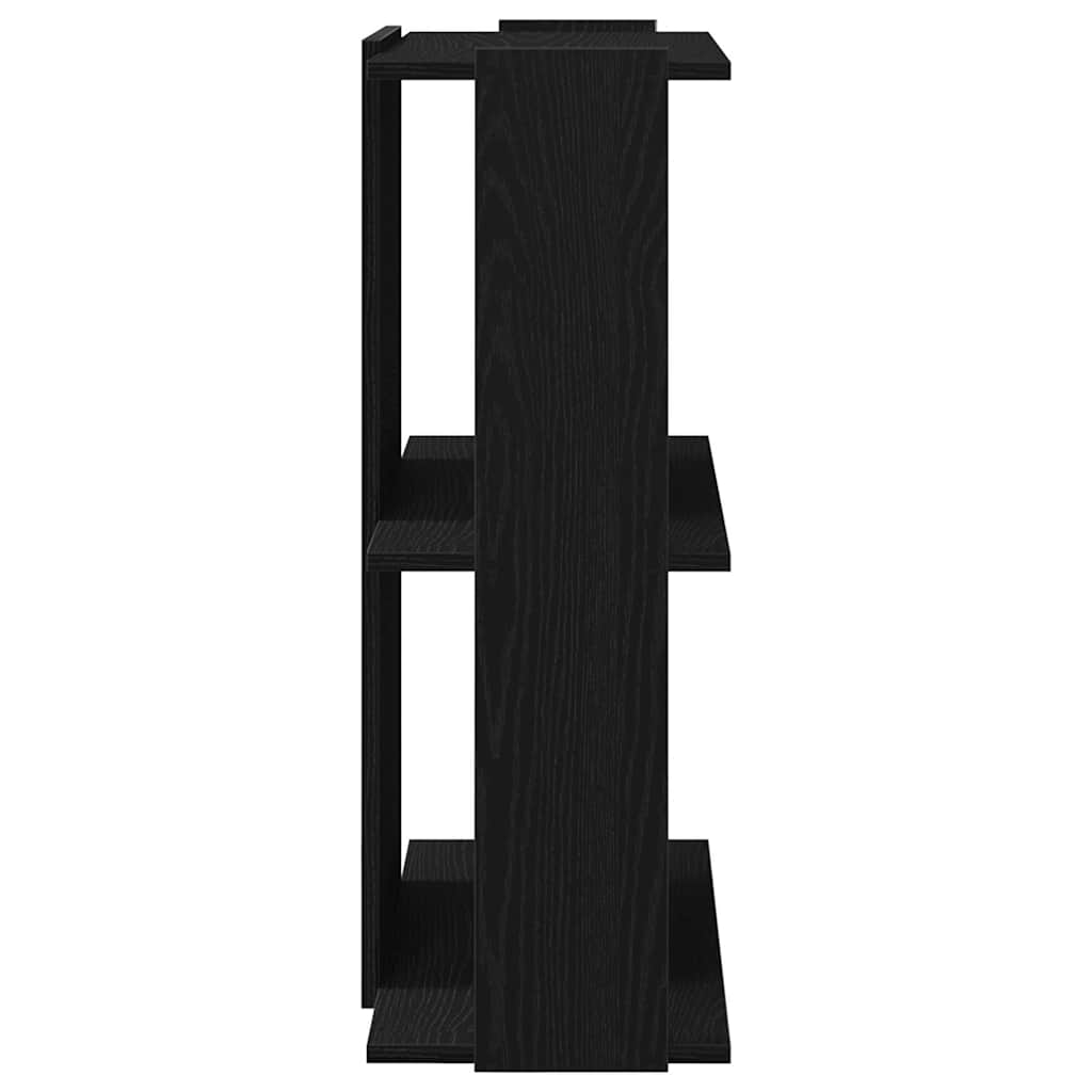 vidaXL Bibliothèque 3 étagères Noir 60x30x80 cm Bois d'ingénierie