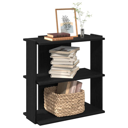 vidaXL Bibliothèque 3 étagères Noir 60x30x80 cm Bois d'ingénierie