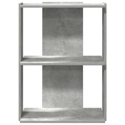 vidaXL Bücherregal 3 Böden Betongrau 60x30x80 cm Holzwerkstoff