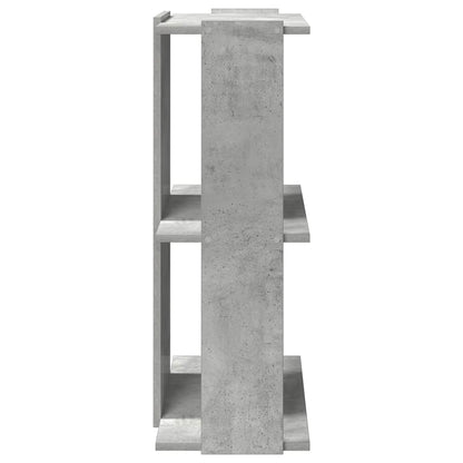 vidaXL Bücherregal 3 Böden Betongrau 60x30x80 cm Holzwerkstoff