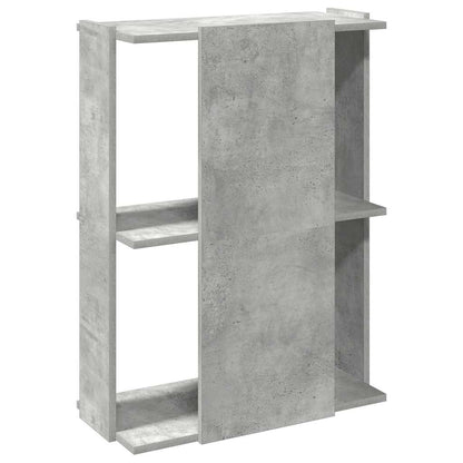 vidaXL Bücherregal 3 Böden Betongrau 60x30x80 cm Holzwerkstoff