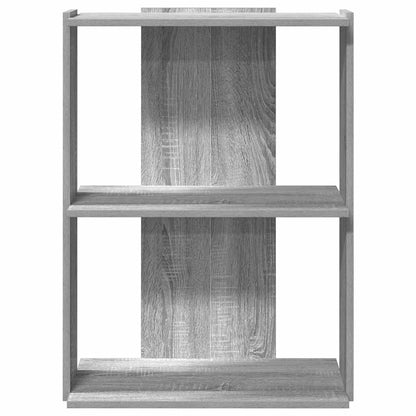 vidaXL Bücherregal 3 Böden Grau Sonoma 60x30x80 cm Holzwerkstoff
