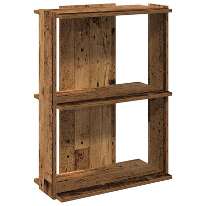 vidaXL Bücherregal 3 Böden Altholz-Optik 60x30x80 cm Holzwerkstoff