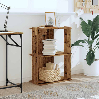 vidaXL Bücherregal 3 Böden Altholz-Optik 60x30x80 cm Holzwerkstoff