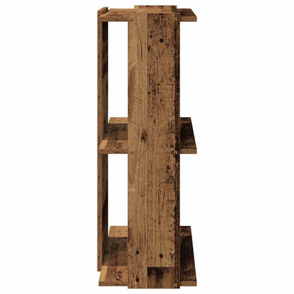 vidaXL Bücherregal 3 Böden Altholz-Optik 60x30x80 cm Holzwerkstoff