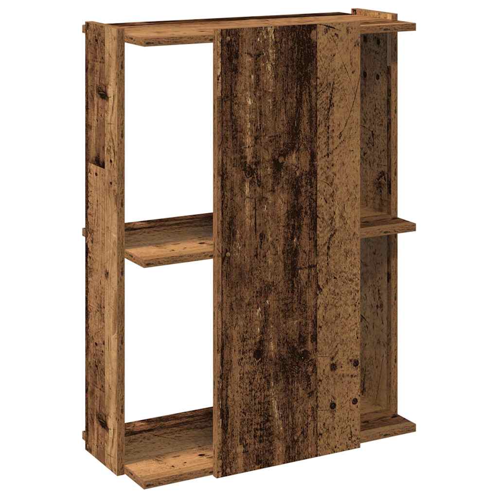 vidaXL Bücherregal 3 Böden Altholz-Optik 60x30x80 cm Holzwerkstoff