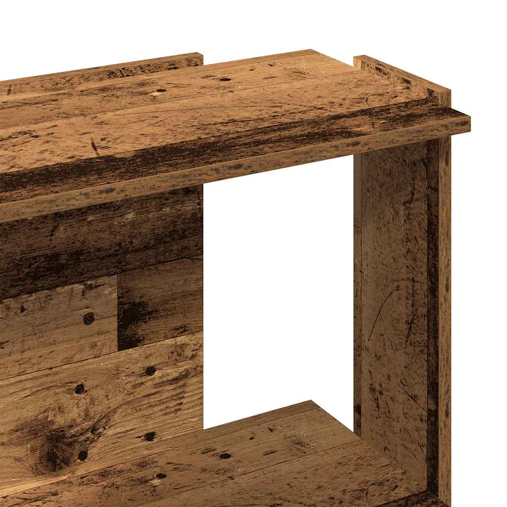 vidaXL Bücherregal 3 Böden Altholz-Optik 60x30x80 cm Holzwerkstoff