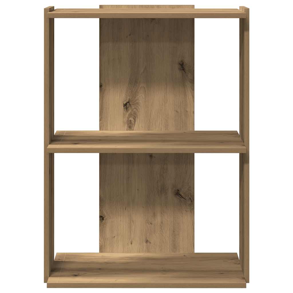 vidaXL Bibliothèque 3 étagères Chêne artisan 60x30x80 cm Bois d'ingénierie