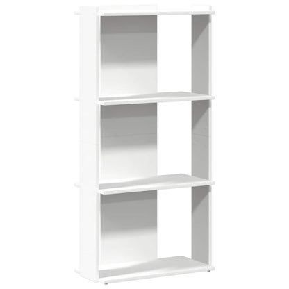 vidaXL Bibliothèque à 3 étagères Blanc 60x30x120 cm Bois d'ingénierie