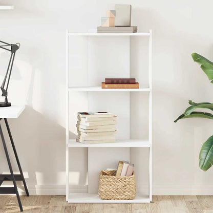 vidaXL Bibliothèque à 3 étagères Blanc 60x30x120 cm Bois d'ingénierie