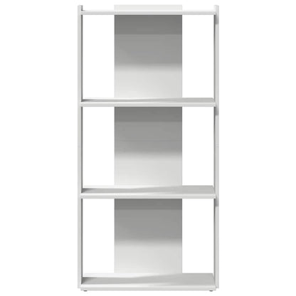 vidaXL Bibliothèque à 3 étagères Blanc 60x30x120 cm Bois d'ingénierie